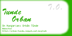 tunde orban business card