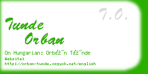 tunde orban business card